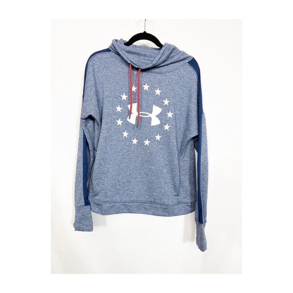 Under Armour Women's Blue Hooded Pullover with Star Logo